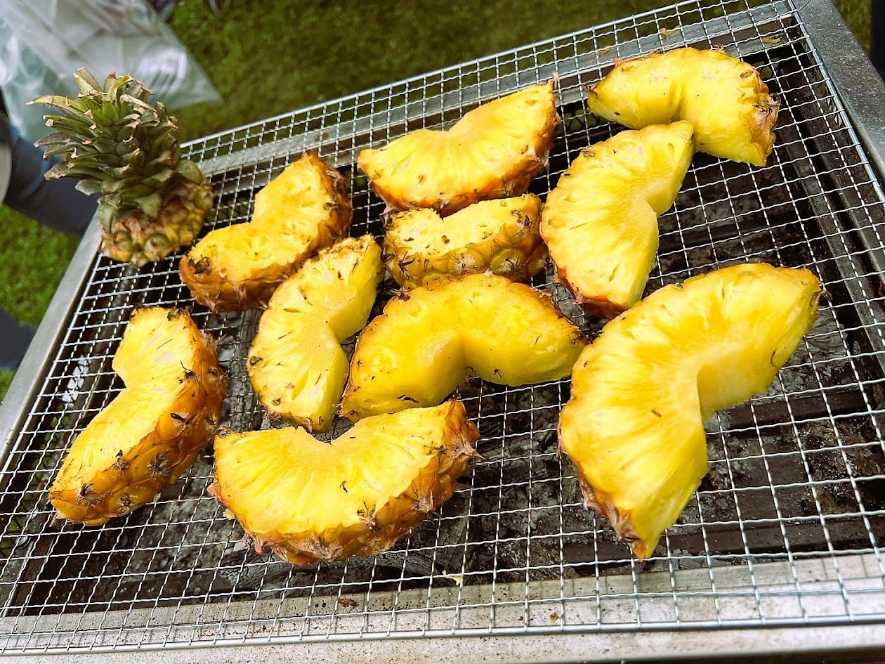BBQでフルーツ焼きに挑戦♡